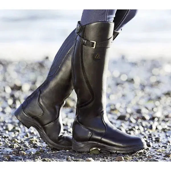 Women's Waterproof Outdoor Riding Boots – Tall Leather Country Boots with Grip Sole Nuvella-Lane