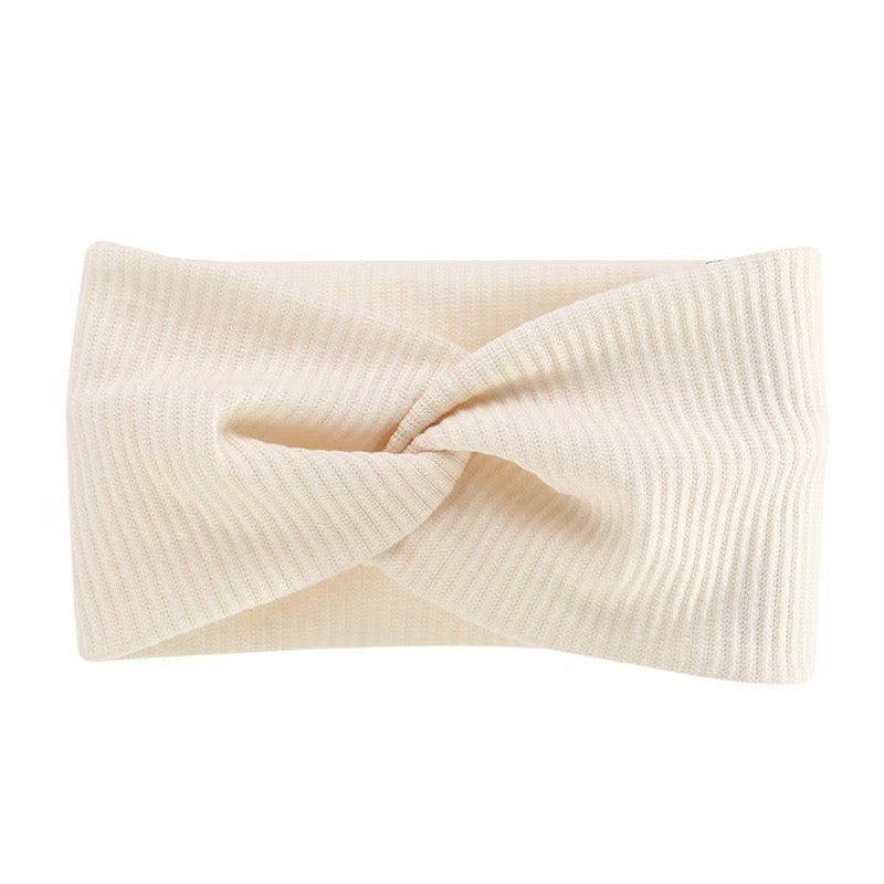 Ribbed Knotted Headband – Women's Wide Knit Hairband