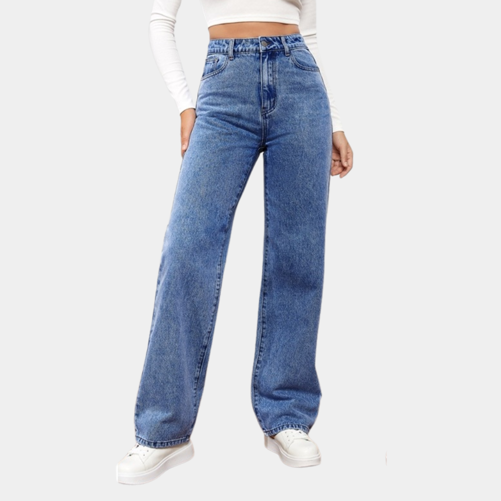 High-Waisted Wide Leg Jeans for Women – Relaxed Fit Denim