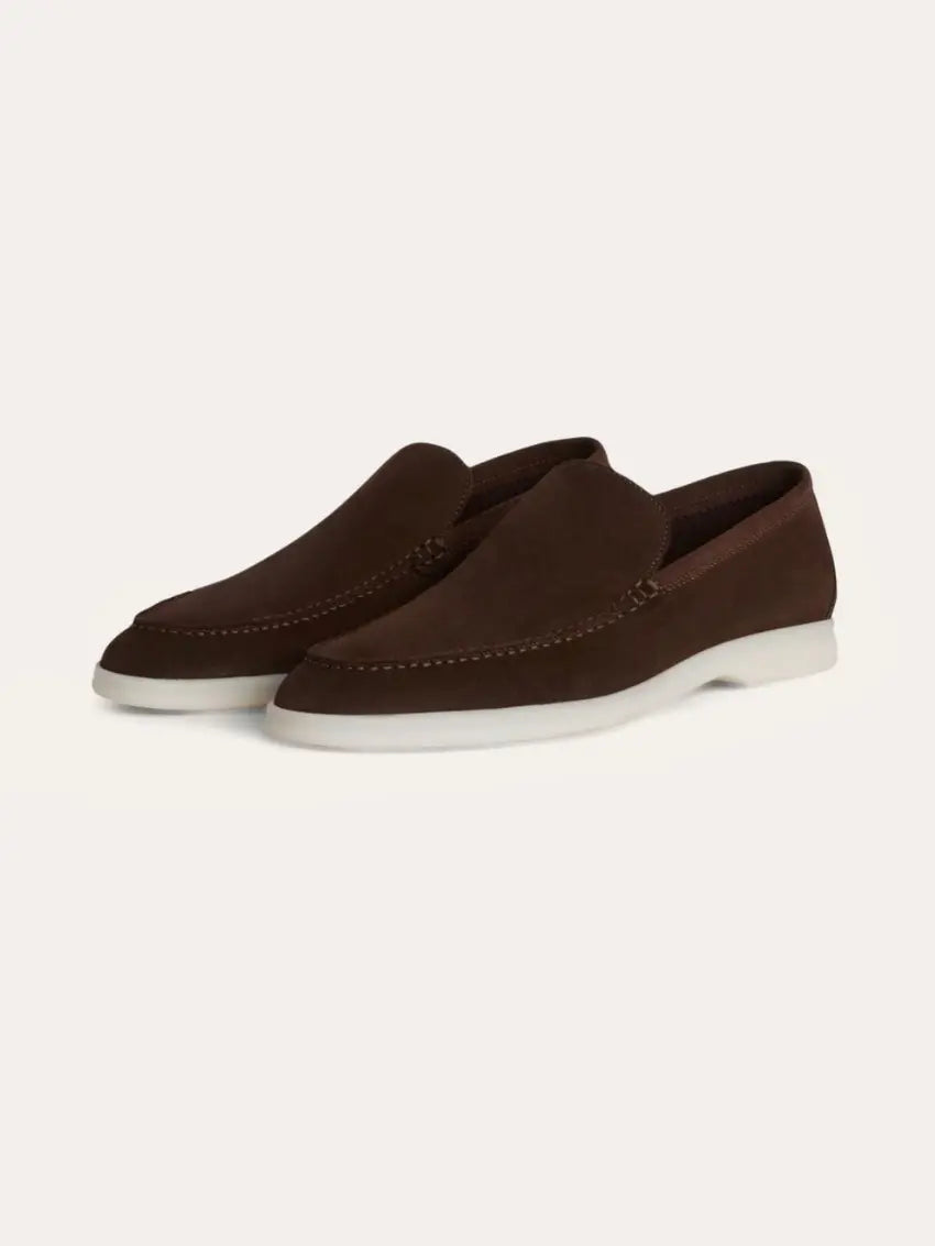 Loafer No.5 - Premium Dark Brown Suede Loafers for Men Nuvella-Lane