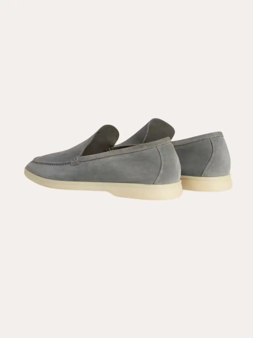 Loafer No.5 - Premium Dark Grey Suede Loafers for Men Nuvella-Lane