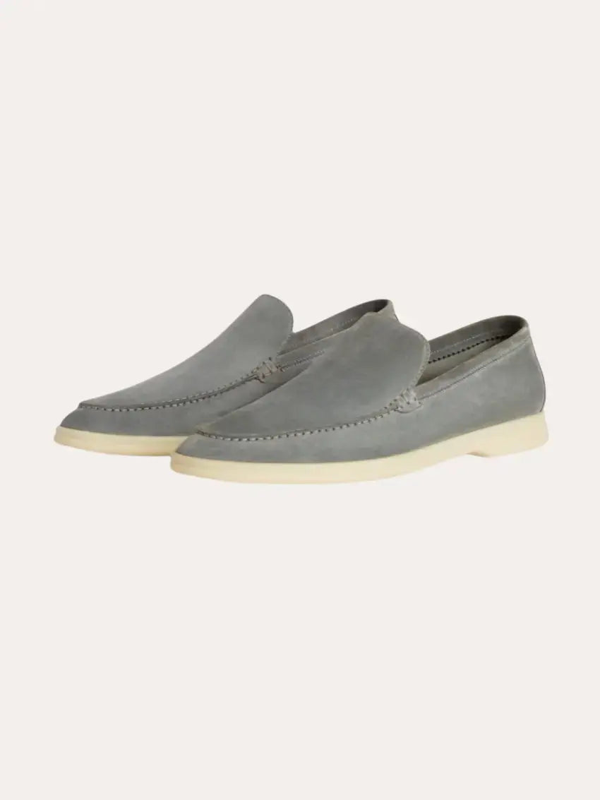 Loafer No.5 - Premium Dark Grey Suede Loafers for Men Nuvella-Lane