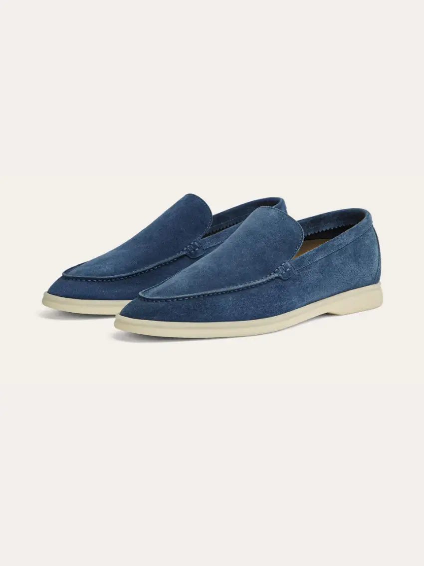 Loafer No.5 - Premium Royal Blue Suede Loafers for Men Nuvella-Lane