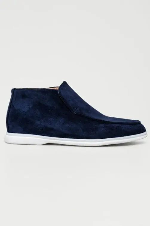 Loafer No.7 - Premium Navy Suede High-Cut Loafers for Men Nuvella-Lane