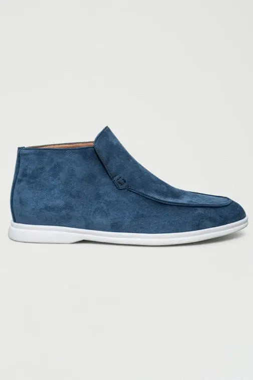 Loafer No.7 - Premium Blue Suede High-Cut Loafers for Men Nuvella-Lane