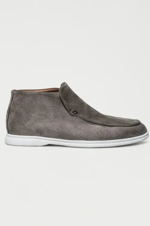 Loafer No.7 - Premium Grey Suede High-Cut Loafers for Men Nuvella-Lane
