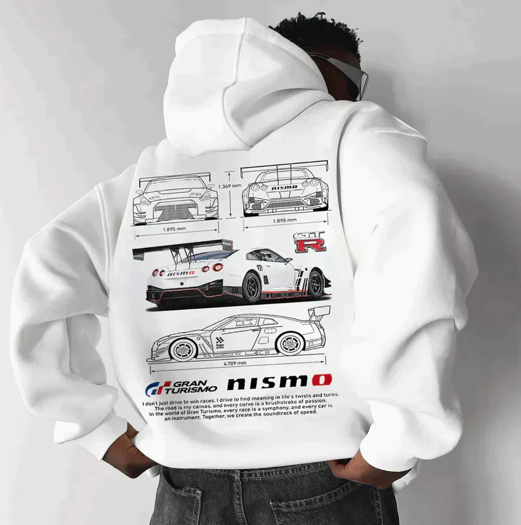Unisex Racing Hoodie - Graphic Print Design