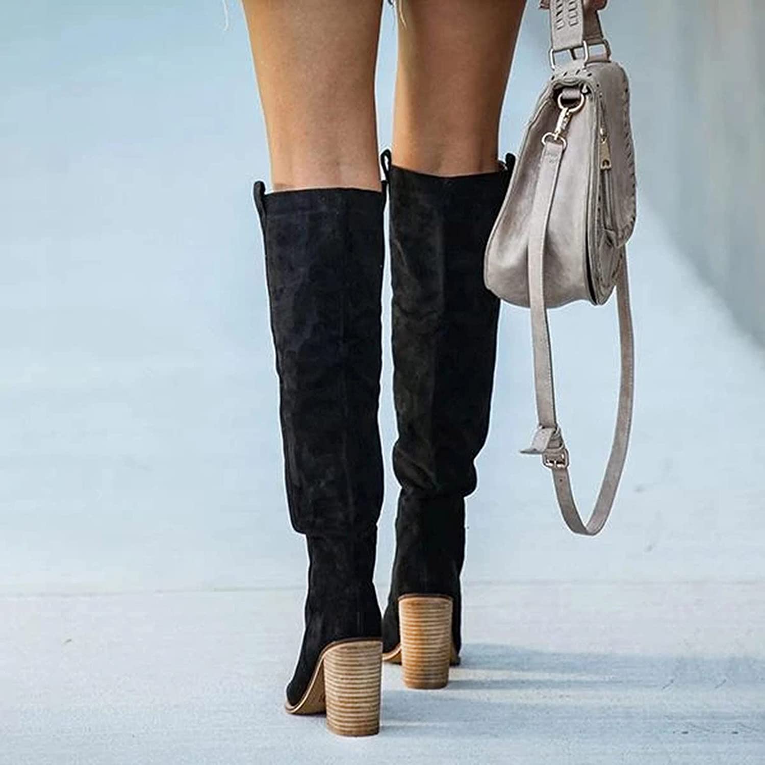 Women’s Black Knee-High Boots – Elegant Long Boots