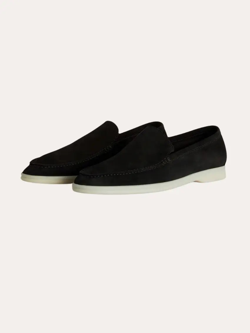 Loafer No.5 - Premium Black Suede Loafers for Men Nuvella-Lane