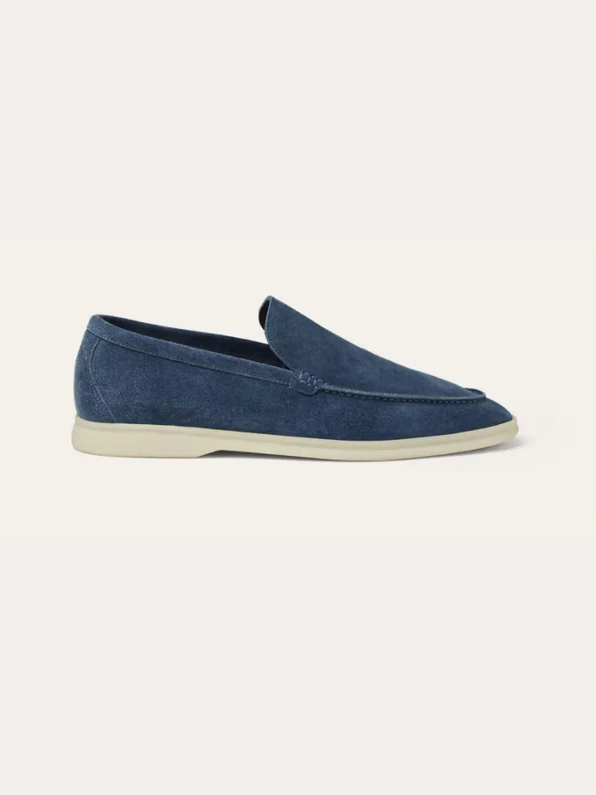 Loafer No.5 - Premium Royal Blue Suede Loafers for Men Nuvella-Lane