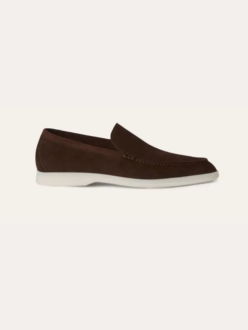 Loafer No.5 - Premium Dark Brown Suede Loafers for Men Nuvella-Lane