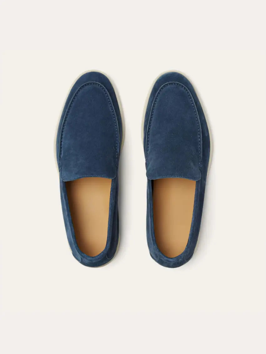 Loafer No.5 - Premium Royal Blue Suede Loafers for Men Nuvella-Lane