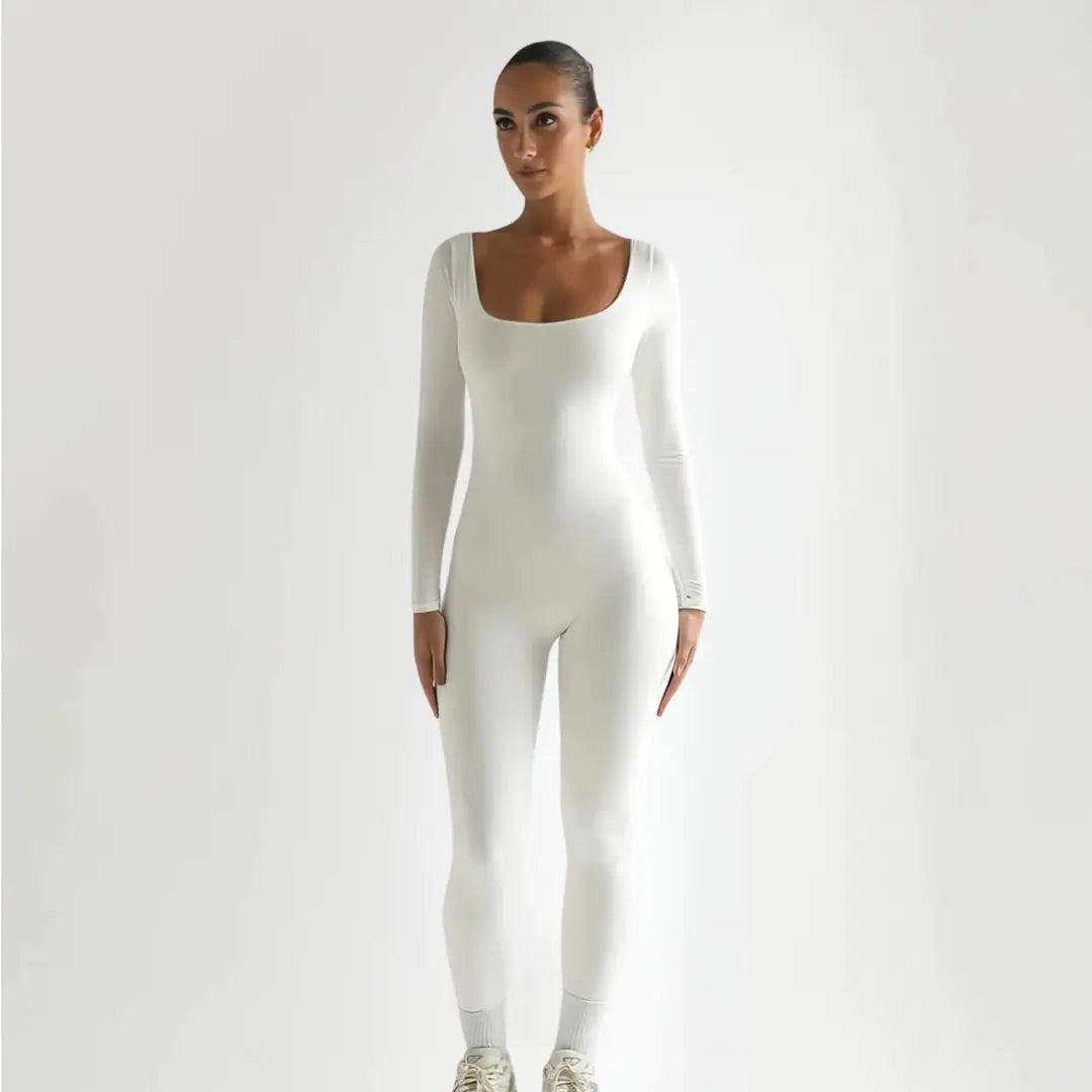 Women’s Long Sleeve Sports Jumpsuit – Slim Fit Activewear