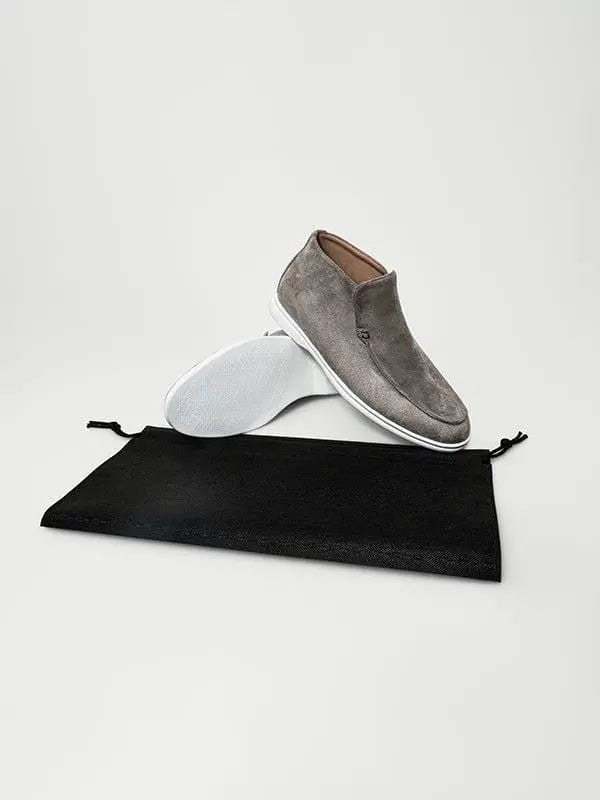 Loafer No.7 - Premium Grey Suede High-Cut Loafers for Men Nuvella-Lane
