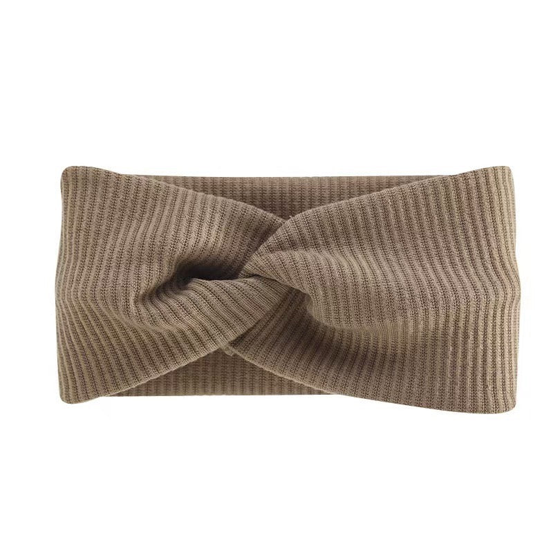 Ribbed Knotted Headband – Women's Wide Knit Hairband
