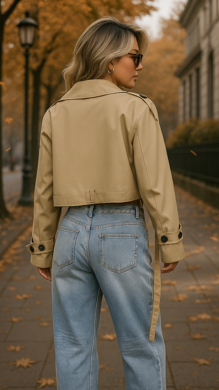Beige Cropped Trenchcoat – Timeless & Trendy with an Urban Edge