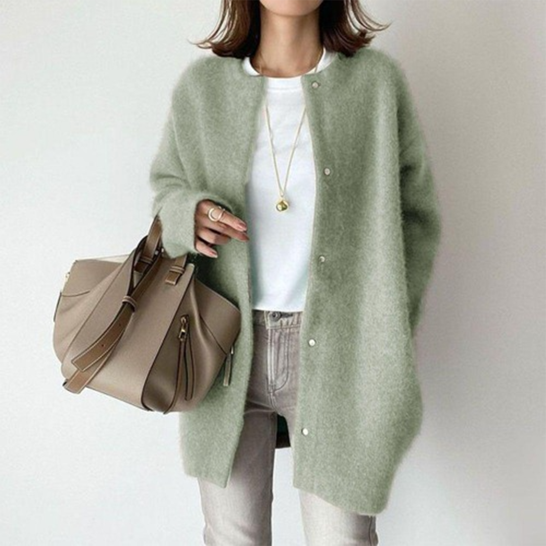 Women's Oversized Open-Front Cardigan – Casual Knit Long Sweater