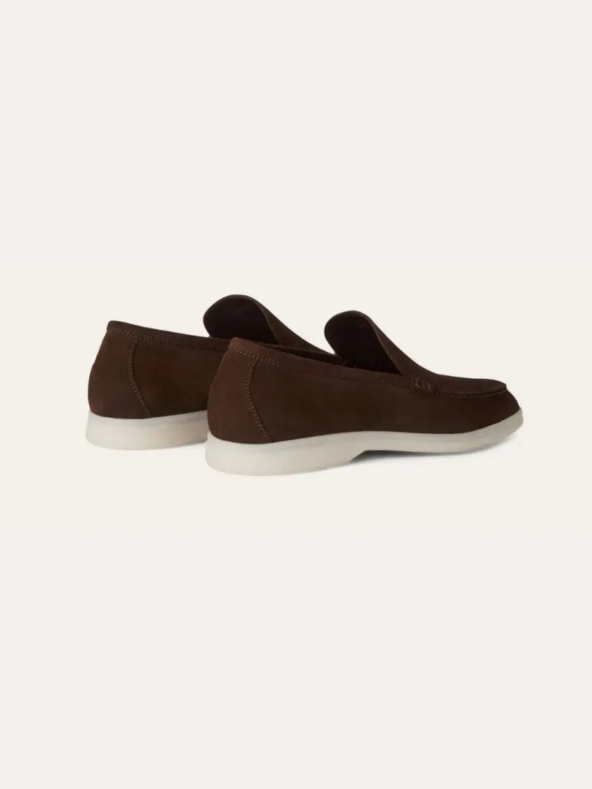 Loafer No.5 - Premium Dark Brown Suede Loafers for Men Nuvella-Lane