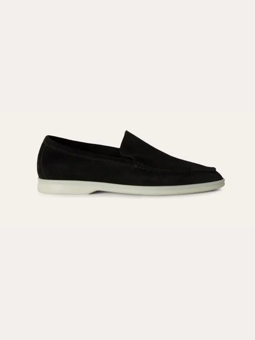 Loafer No.5 - Premium Black Suede Loafers for Men Nuvella-Lane