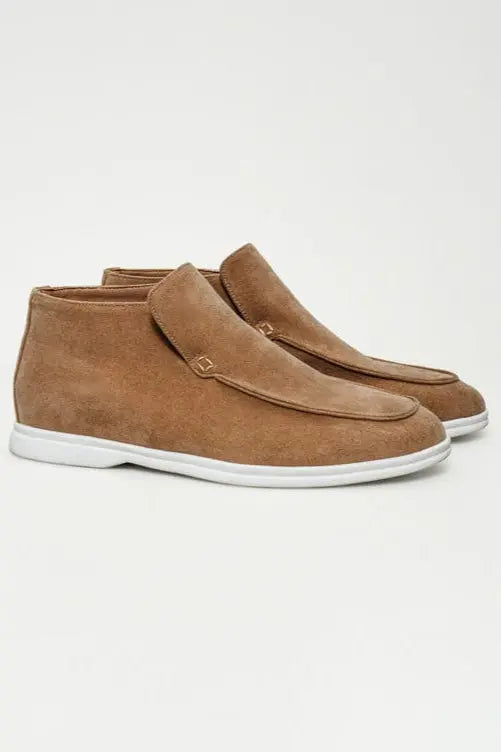 Loafer No.7 - Premium Brown Suede High-Cut Loafers for Men Nuvella-Lane