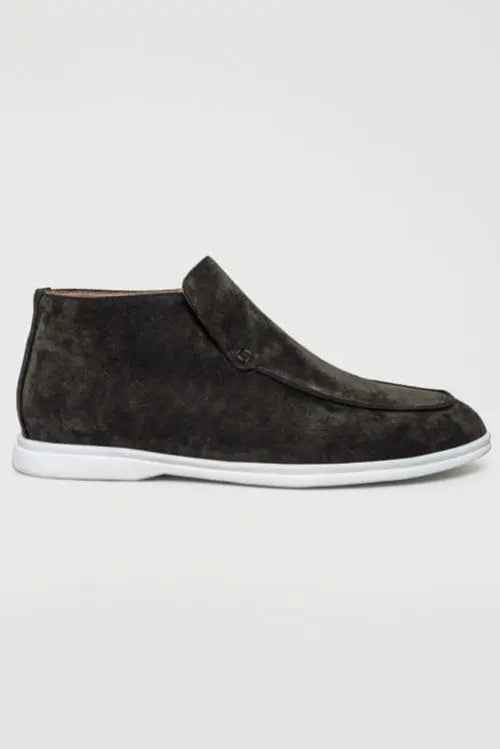 Loafer No.7 - Premium Dark Grey Suede High-Cut Loafers for Men Nuvella-Lane