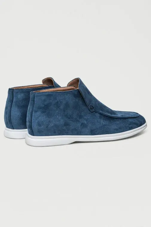 Loafer No.7 - Premium Blue Suede High-Cut Loafers for Men Nuvella-Lane