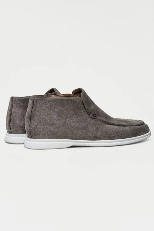 Loafer No.7 - Premium Grey Suede High-Cut Loafers for Men Nuvella-Lane