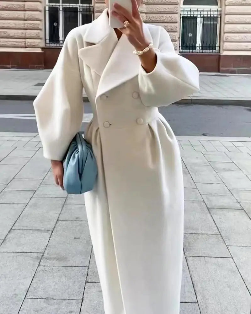 Women’s Long Belted Trench Coat – Oversized Fit
