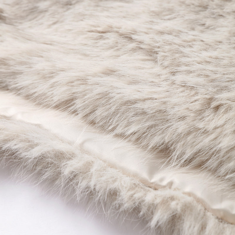 Women's Cropped Faux Fur Top – Long Sleeve Fluffy Jacket Style