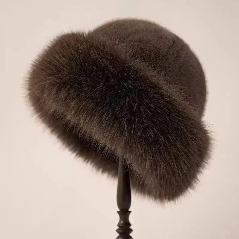 Women’s Faux Fur Winter Hat – Classic Round Style
